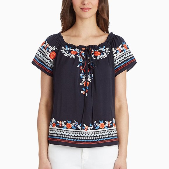 Parker Ariel Bright Embroidered Top - Picture 3 of 5